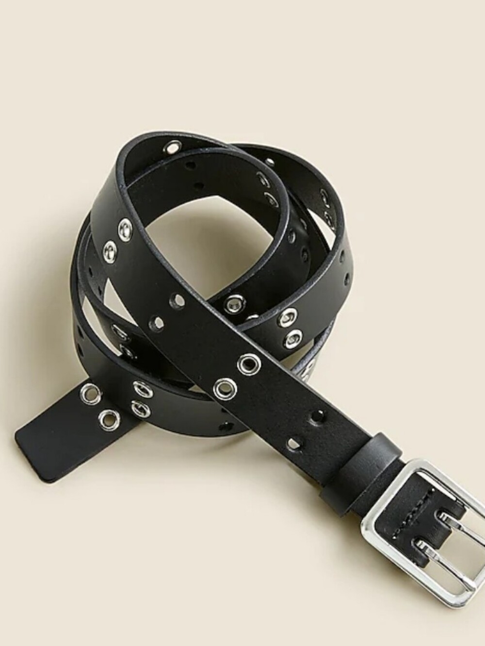 J. Crew Italian Grommet Leather Belt